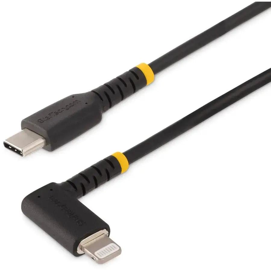 StarTech.com 3ft Durable USB-C to Lightning Cable with Right-Angled Connector - Heavy Duty Data Transfer and Fast Charging Cord by StarTech.com