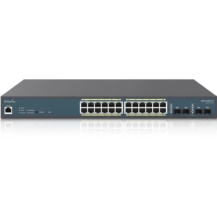 EnGenius EWS7928P-FIT Managed Gigabit Ethernet Switch with PoE+ and Cloud Management