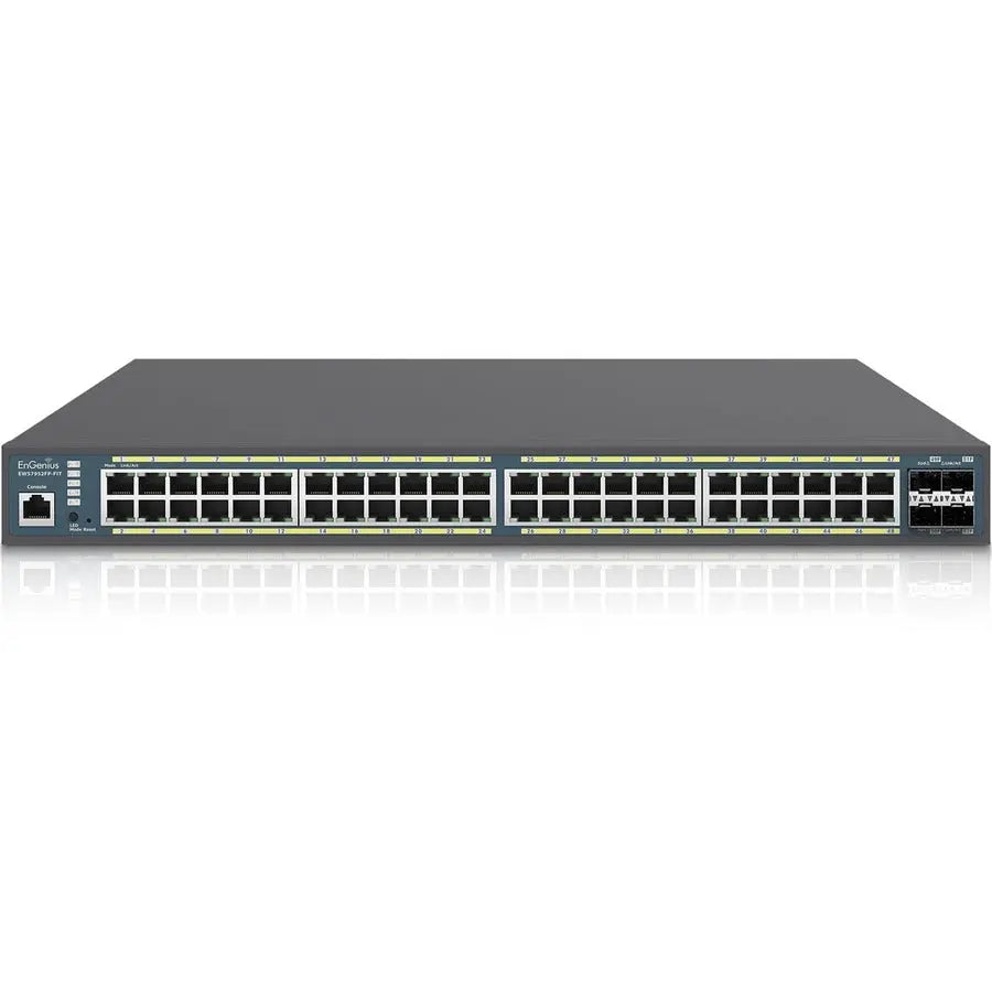 EnGenius EWS7952FP-FIT Managed Ethernet Switch – 48 Gigabit PoE+ Ports with Cloud Management