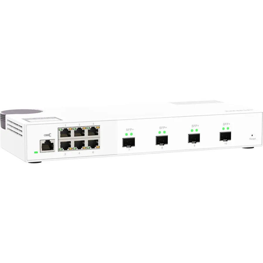 QNAP QSW-M2106-4S Ethernet Switch – 10GbE and 2.5GbE Layer 2 Managed Network Switch for High-Speed Business and Home Networks
