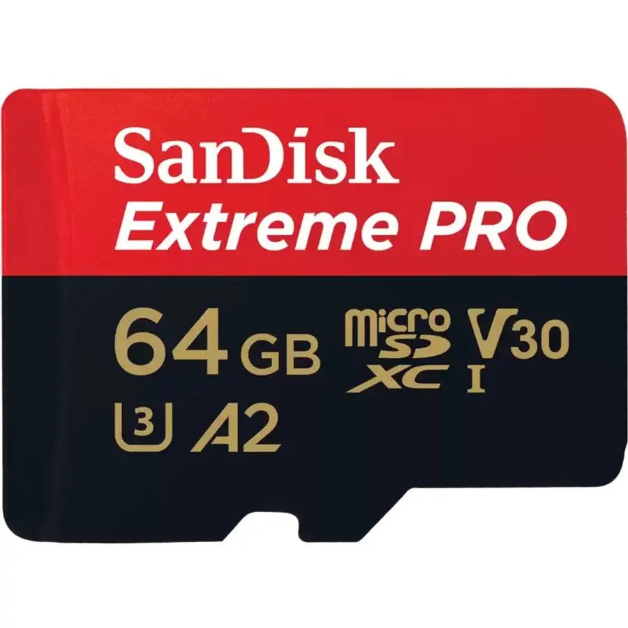 SanDisk Extreme PRO microSDXC UHS-I Card 64GB – High-Speed 4K Video Recording and Durable Performance