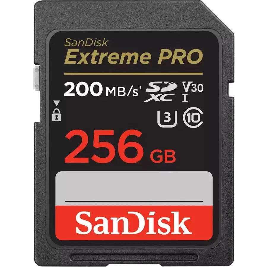 SanDisk Extreme PRO 256GB SDXC Card – UHS-I U3 for 4K UHD & Full HD Video Recording