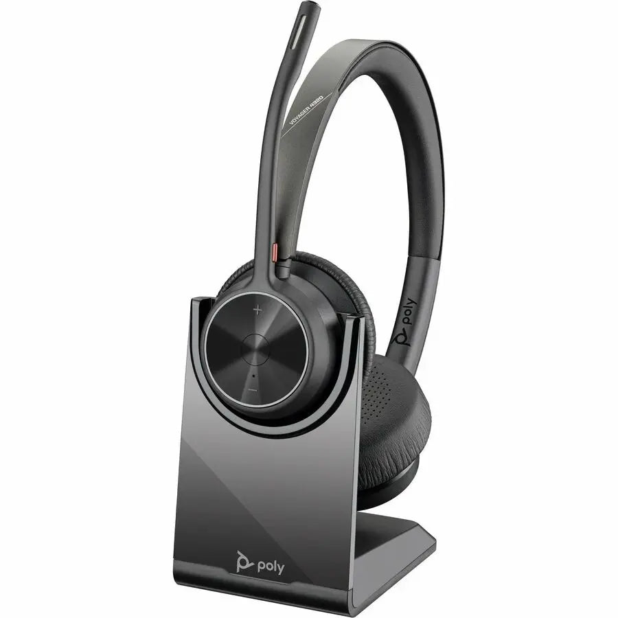 Poly Voyager 4320 UC Stereo USB-A Headset with Bluetooth 700 Adapter and Charging Stand