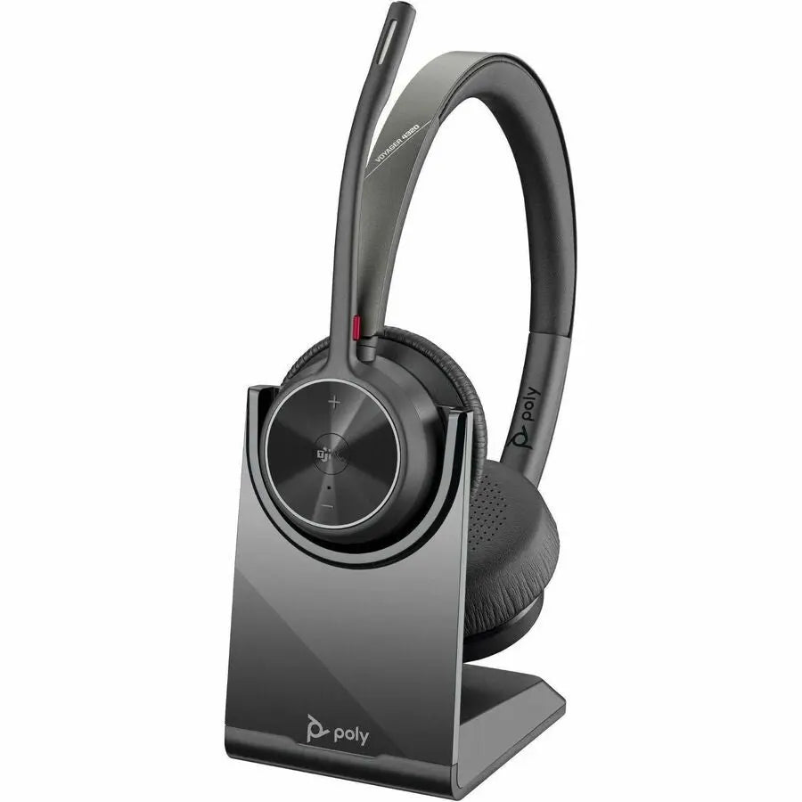 Poly Voyager 4320 UC Wireless Headset with Bluetooth & Charging Stand - Microsoft Teams Certified