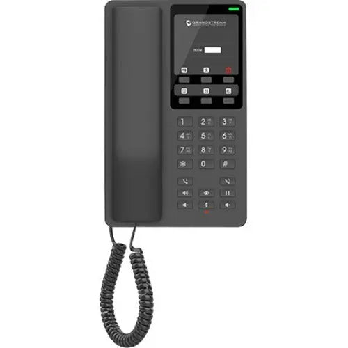 Grandstream GHP621W IP Hotel Phone - Wi-Fi, 2 SIP Lines, 6 Programmable Keys, PoE - Black