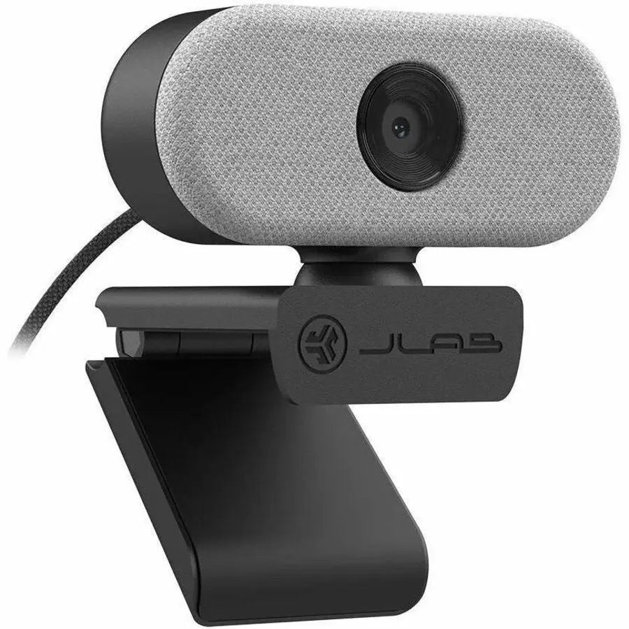 JLab GO Webcam – 2 Megapixel, 1080p HD Video, 30 fps, Built-in Microphone, Clip-On Design, White