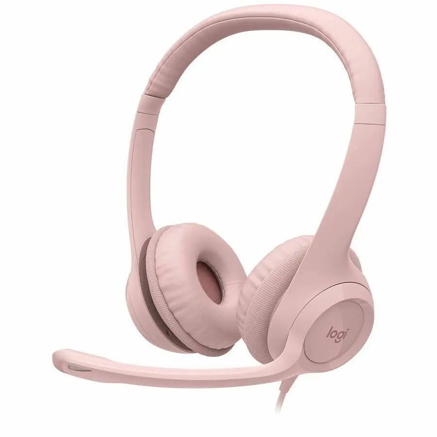 Logitech H390 USB-A Computer Headset, Rose