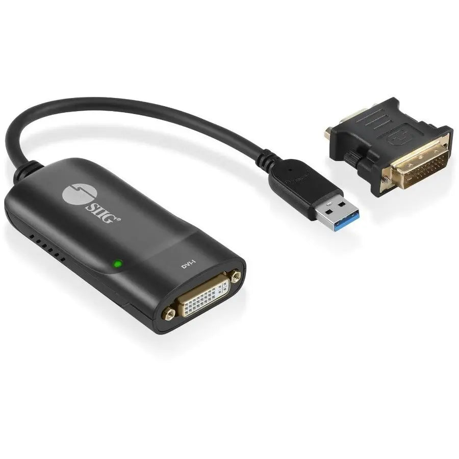 SIIG USB 3.0 to DVI/VGA Adapter with Full HD Support - Model JU-DV0112-S3