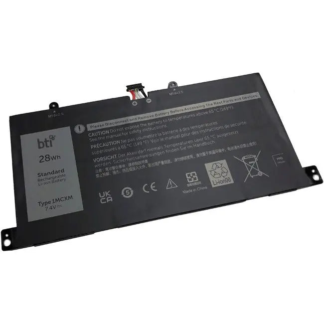 BTI Battery 1MCXM-BTI for Dell Latitude Laptops – Lightweight Rechargeable Lithium-Ion Battery with 28 Wh Energy