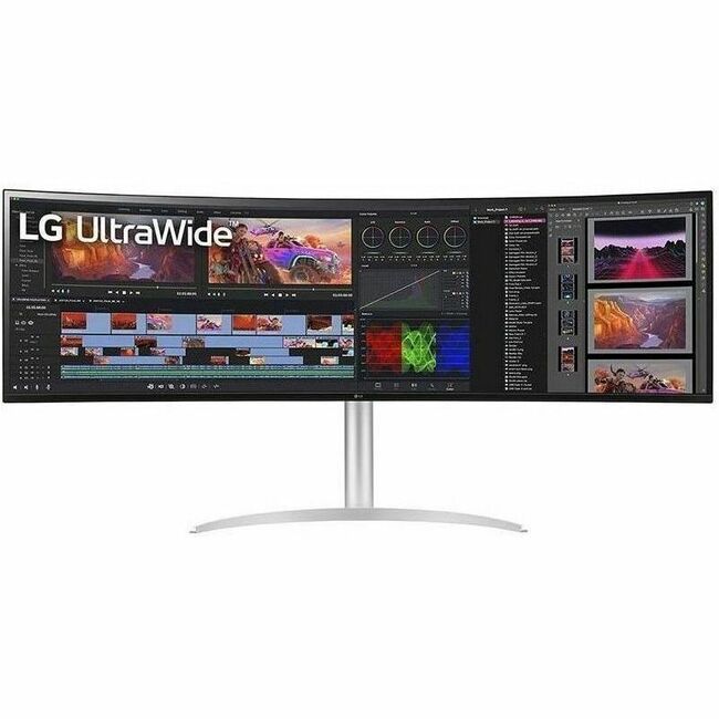 LG Electronics 49BQ95C-W 49-inch Dual QHD Curved Gaming Monitor with Nano IPS and G-SYNC Compatibility