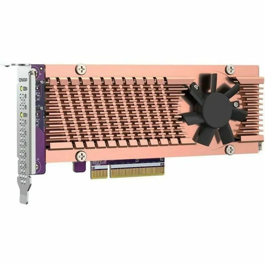 QNAP QM2-2P-384A M.2 to PCI Express Adapter for NAS - Low-Profile, PCIe 3.0, NVMe SSD Support