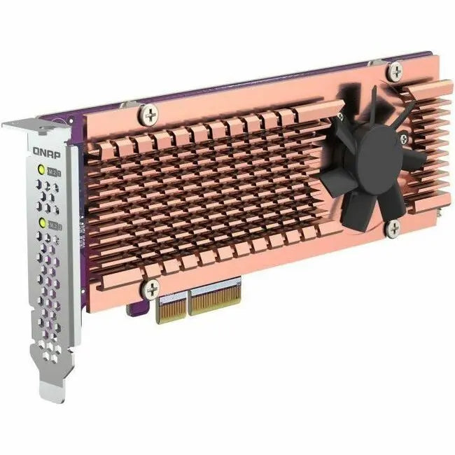 QNAP QM2-2P-344A M.2 to PCI Express Adapter for NAS - Low Profile, PCIe 3.0, Supports NVMe SSDs