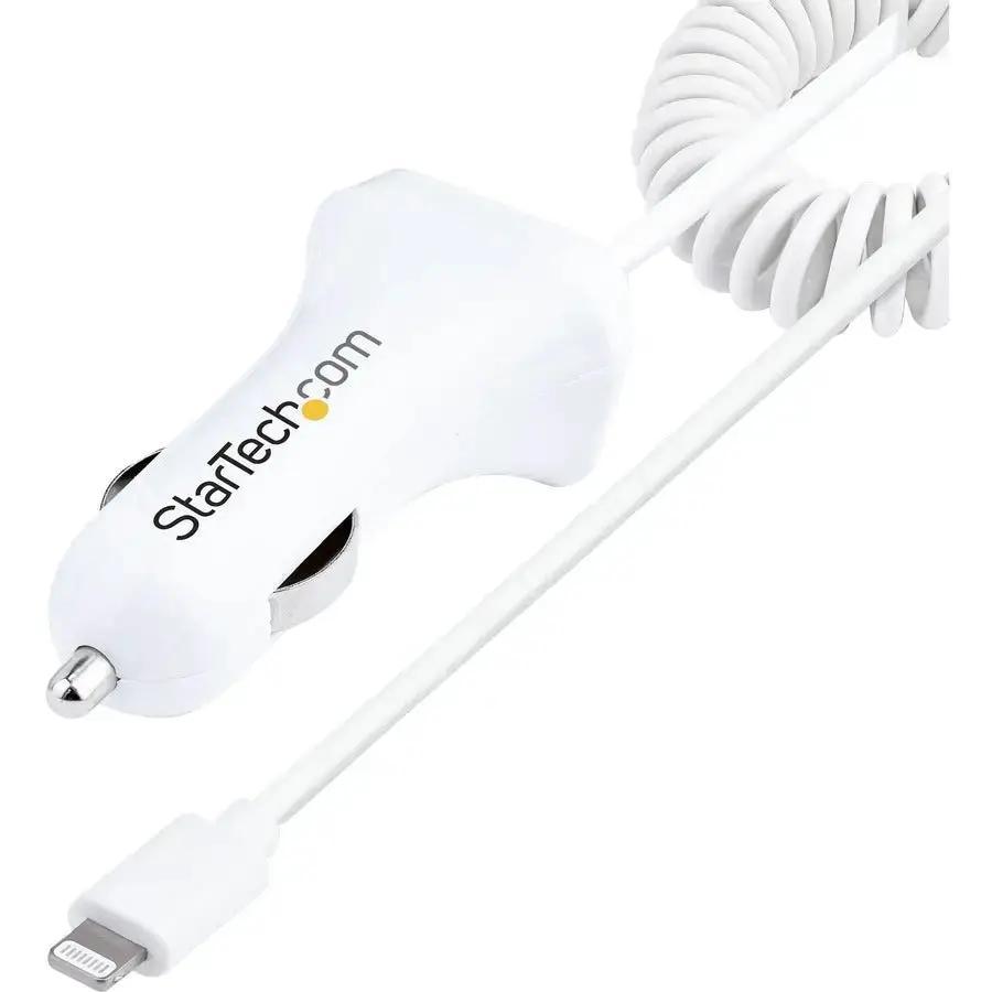 StarTech.com USBLT2PCARW2 Dual-Port Car Charger with Lightning Cable and 2.1A Power by STARTECH.COM