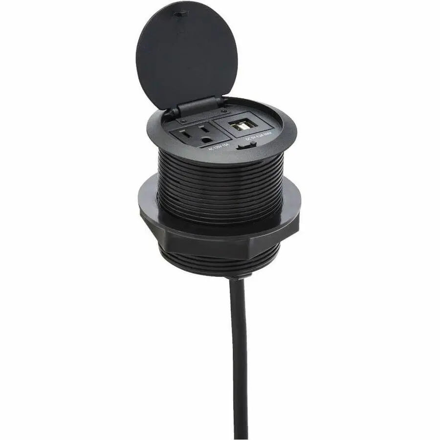Eaton Tripp Lite Series Protect It! TLP12POAM Desktop Power Grommet with Surge Protection and USB Charging
