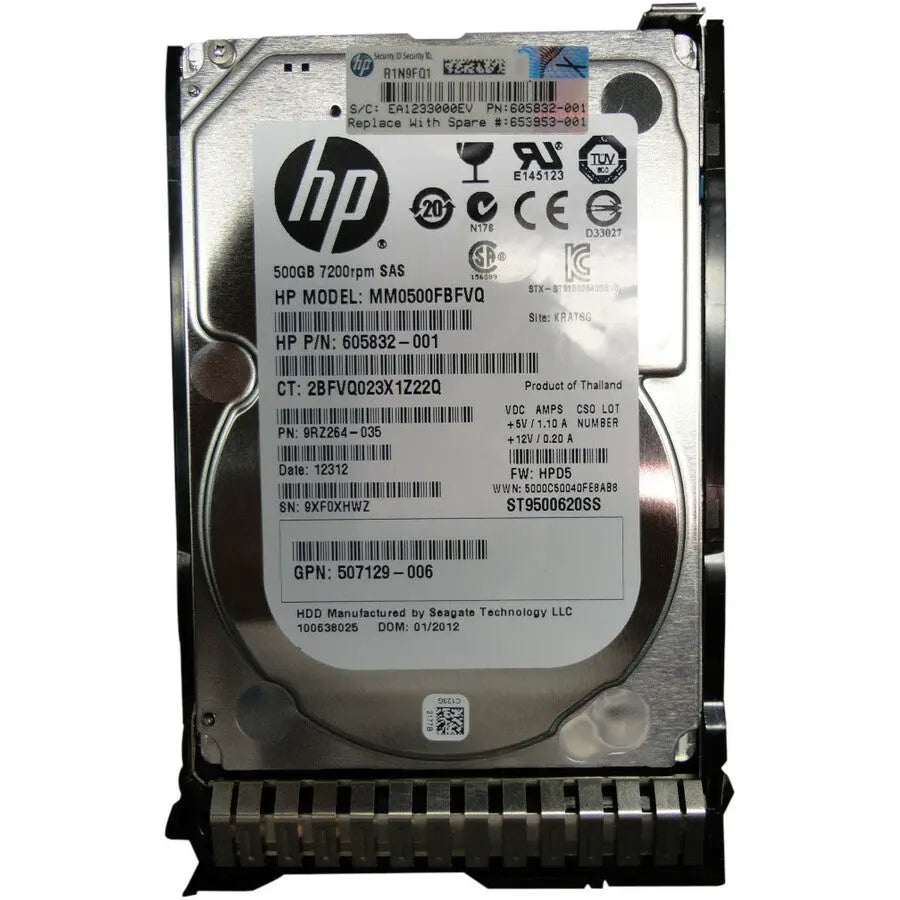 HPE Ingram Micro Sourcing 500GB 2.5-Inch 6Gb/s SAS Internal Hard Drive with SmartDrive Carrier