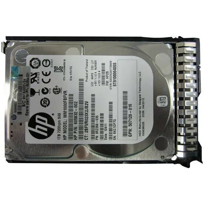 HPE Ingram Micro Sourcing 1TB 7.2K 2.5-Inch 6Gb/s SAS Hard Drive with SmartDrive Carrier