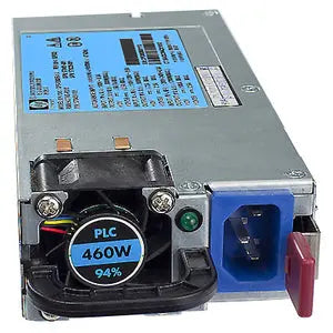 HPE Sourcing Platinum AC Power Supply (Part Number 593188-B21-RF) for HP ProLiant DL385 G7 Server - 460W Refurbished