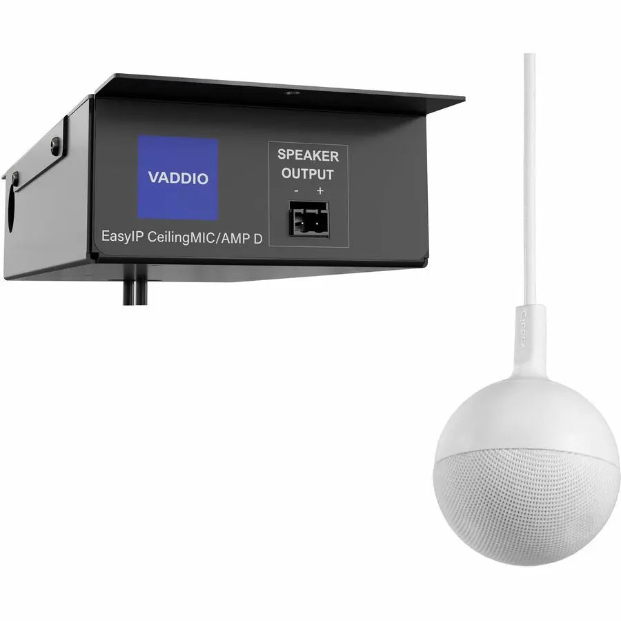 Vaddio EasyIP CeilingMIC/AMP D Microphone with Dante Networked Audio and Built-in Speaker Amplifier