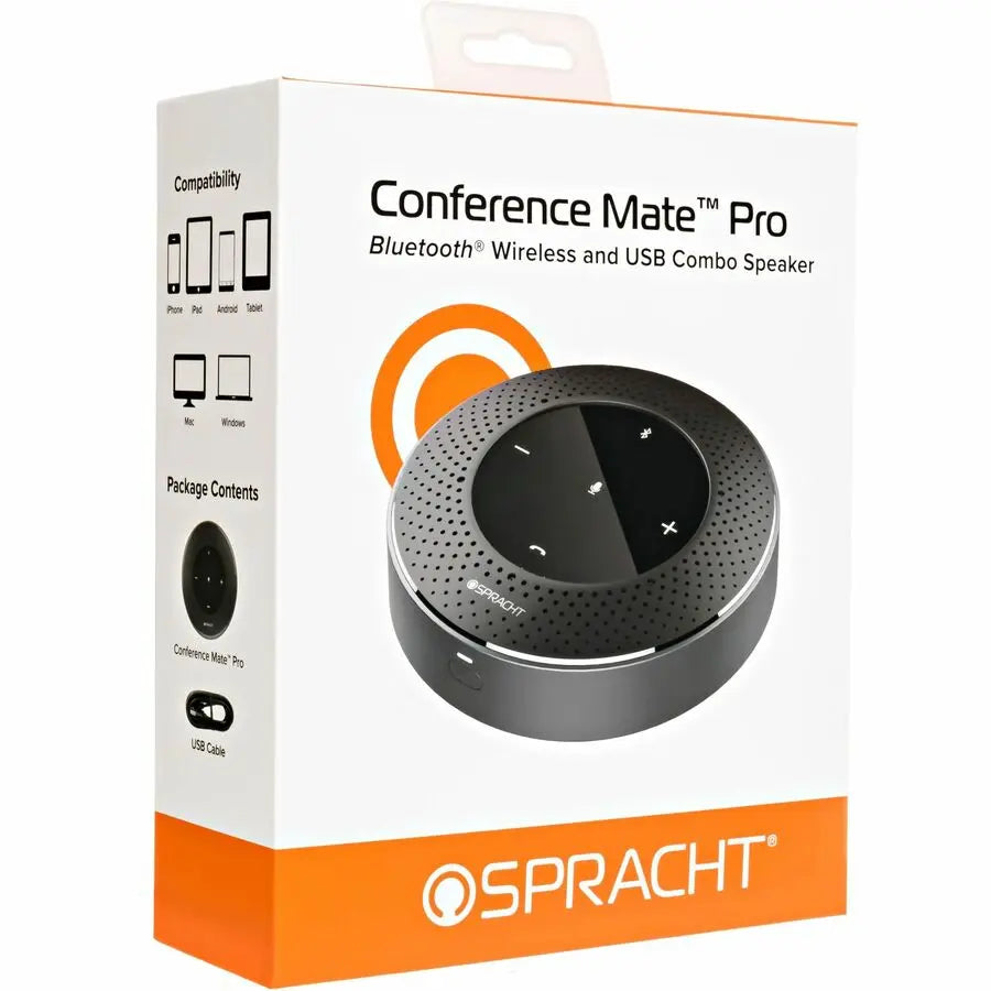 Spracht MCP4010 Conference Mate Pro Wireless Bluetooth & USB Speakerphone for Office & Home