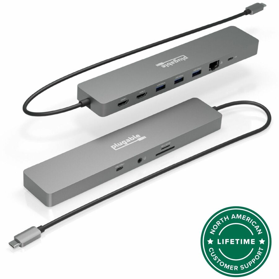 Plugable Technologies USB-C 11-in-1 Hub with 4K HDMI, Gigabit Ethernet, and 100W Pass-Through Charging