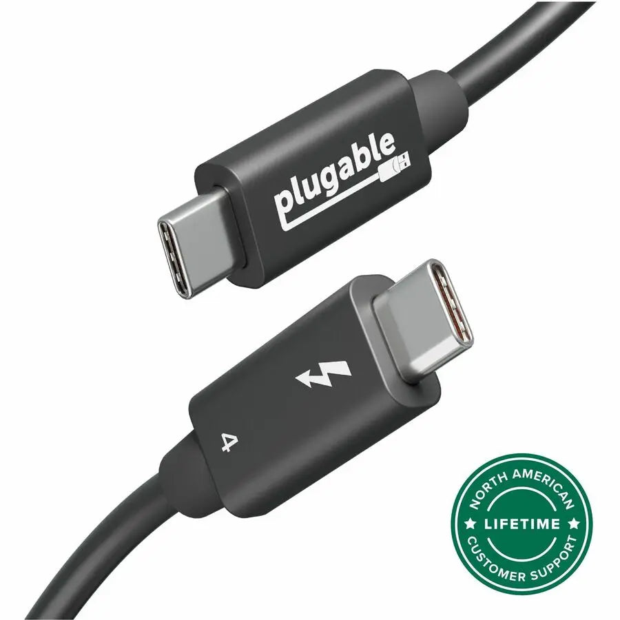 Plugable Thunderbolt 4 Data Transfer Cable TBT4-240W-1M for High-Speed Connectivity and Power Delivery