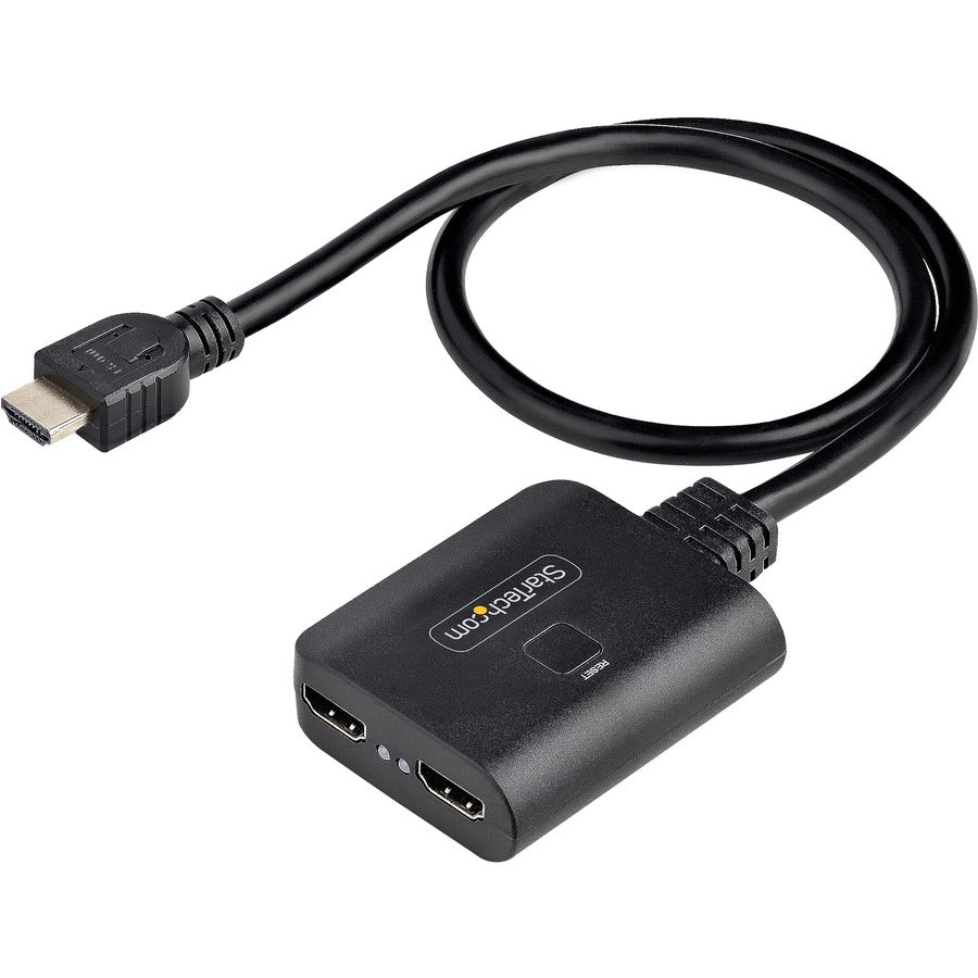 StarTech.com 2-Port HDMI Splitter, 4K 60Hz HDMI 2.0 Video, 1x2 HDMI Display Output, HDR Support