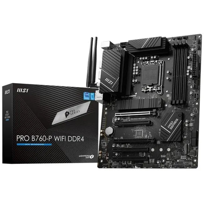 MSI Pro B760-P WIFI DDR4 Gaming Desktop Motherboard – ATX, LGA-1700, Wi-Fi 6E & PCIe Gen4