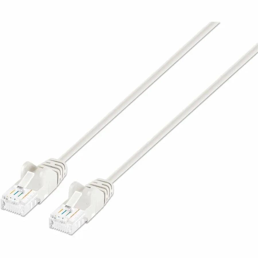 Intellinet Cat6 U/UTP Slim Network Patch Cable, 1 ft., White