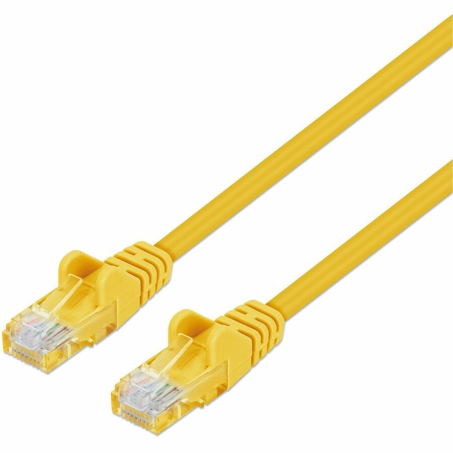 Intellinet Cat6 U/UTP Slim Network Patch Cable - 1.5 ft. Yellow, 10G, 250 MHz for High-Speed Data & PoE