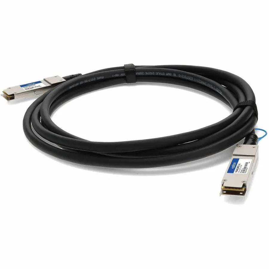 AddOn Fortinet FN-CABLE-QSFP28-1 Twinaxial 100GBase-CU QSFP28 to QSFP28 Passive Copper Network Cable, 1 Meter