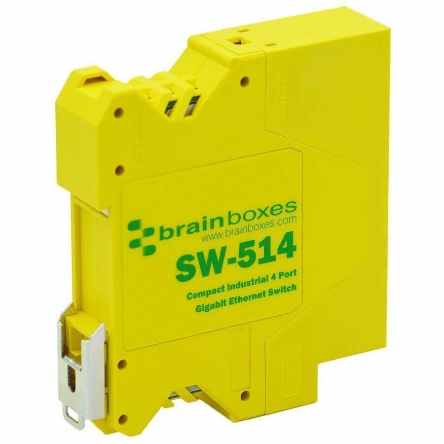 Brainboxes SW-514 Compact Industrial 4 Port Gigabit Ethernet Switch