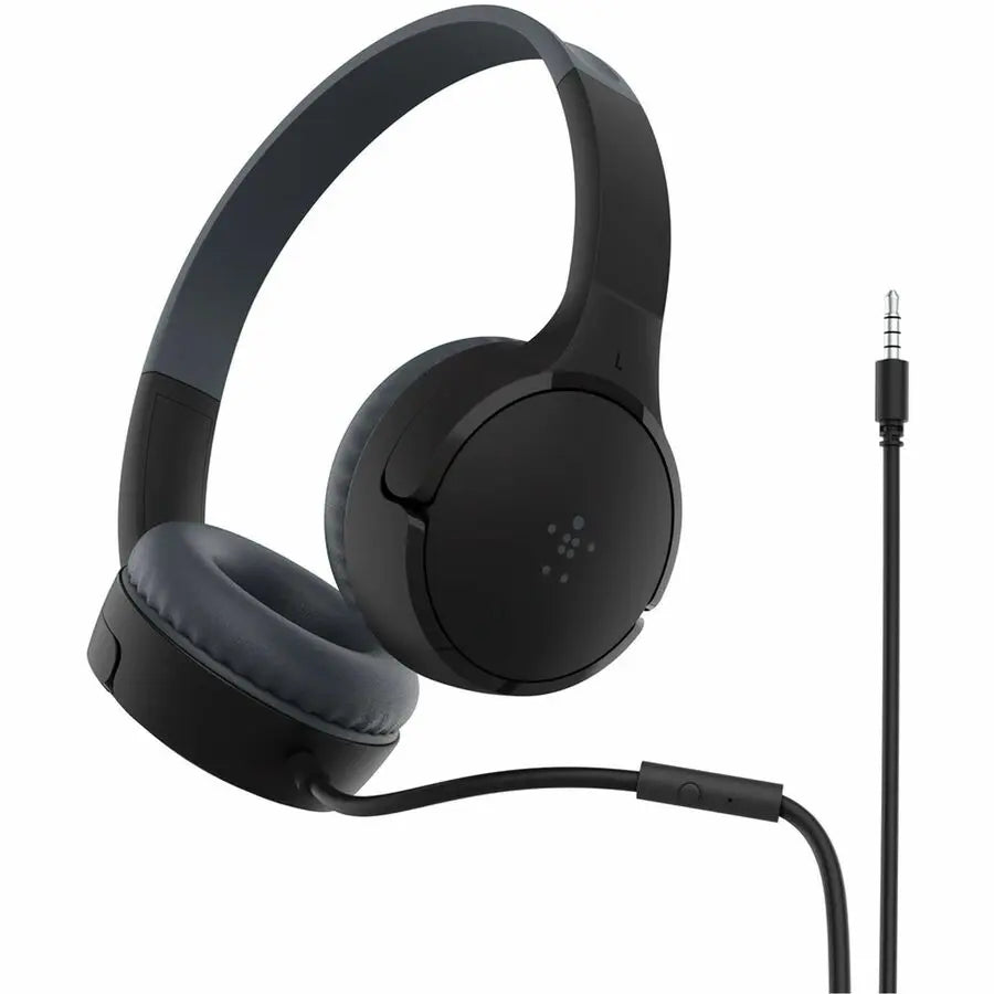 Belkin SOUNDFORM Mini Wired On-Ear Headphones for Kids - Black