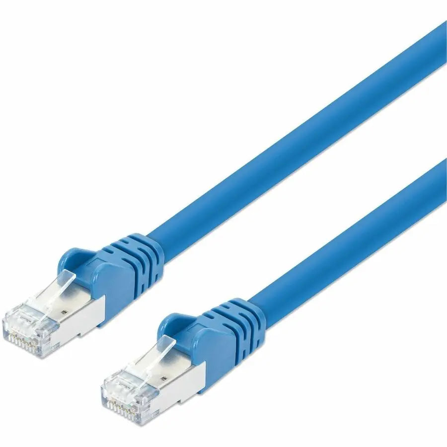 Intellinet Cat8.1 S/FTP Network Patch Cable, 25 ft., Blue - High-Speed 40G Ethernet LAN Cable for Data Centers and PoE Applications