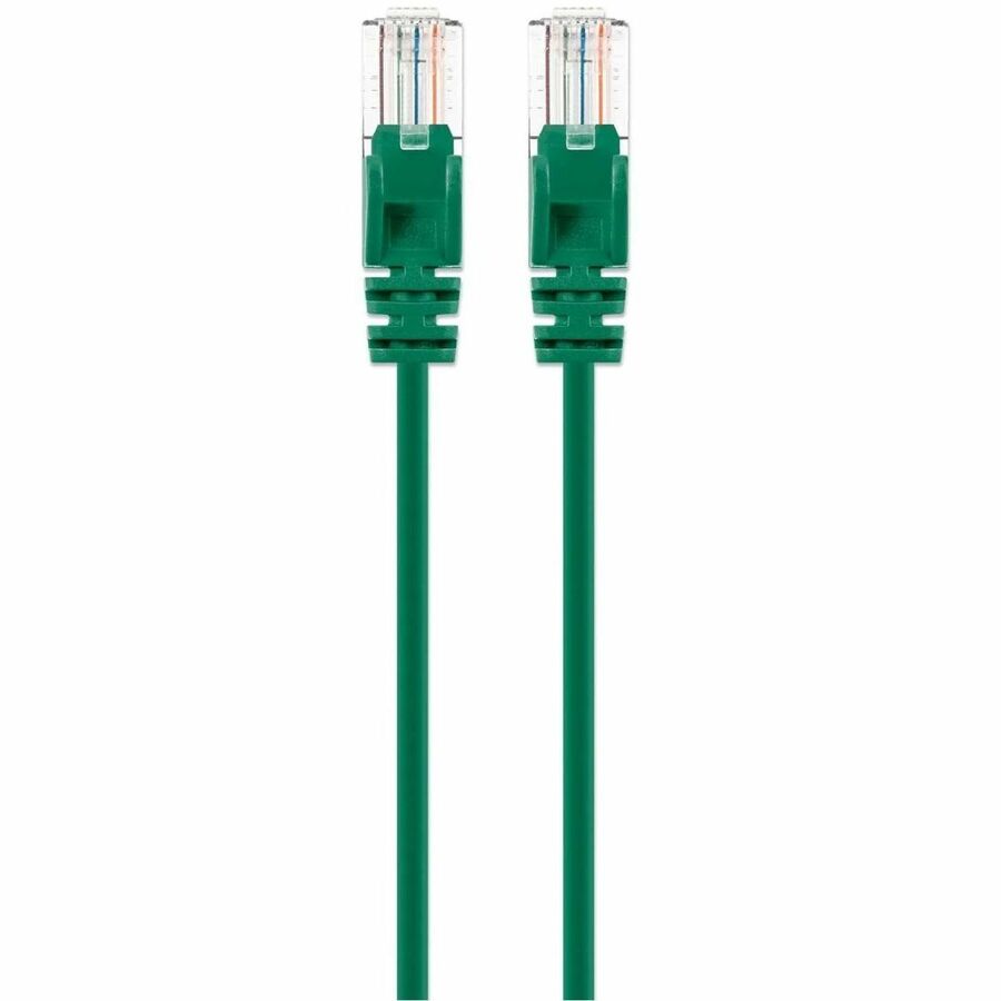 Intellinet Cat6 U/UTP Slim Network Patch Cable, 1 ft., Green - High-Speed 10G Ethernet Cable for Data Centers