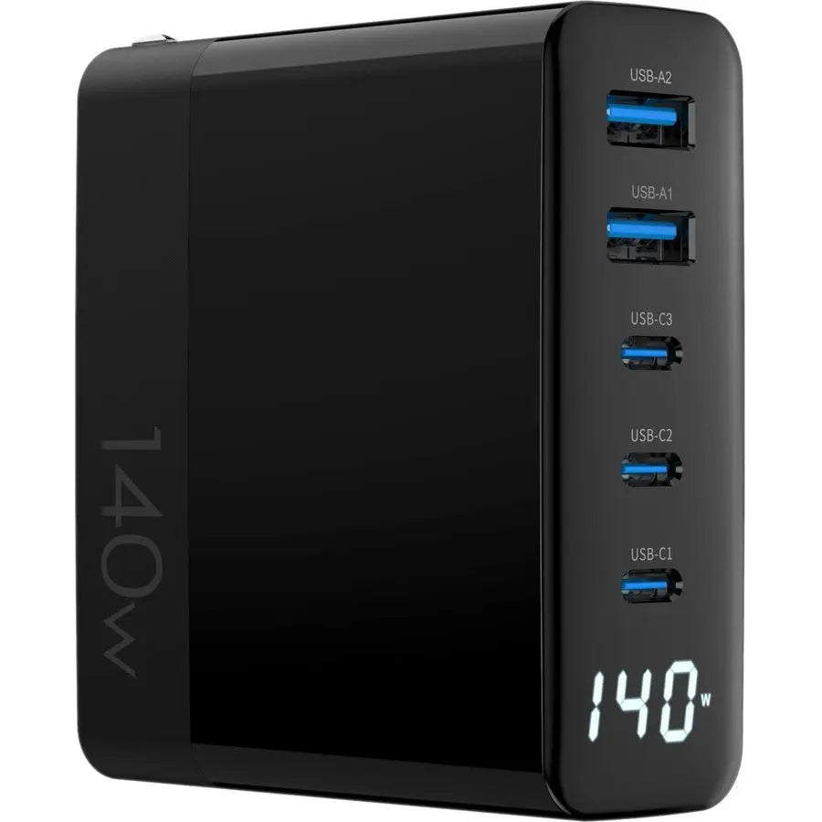 4XEM 140W GaN Power Delivery Charger with Multiple USB Ports and Digital Display