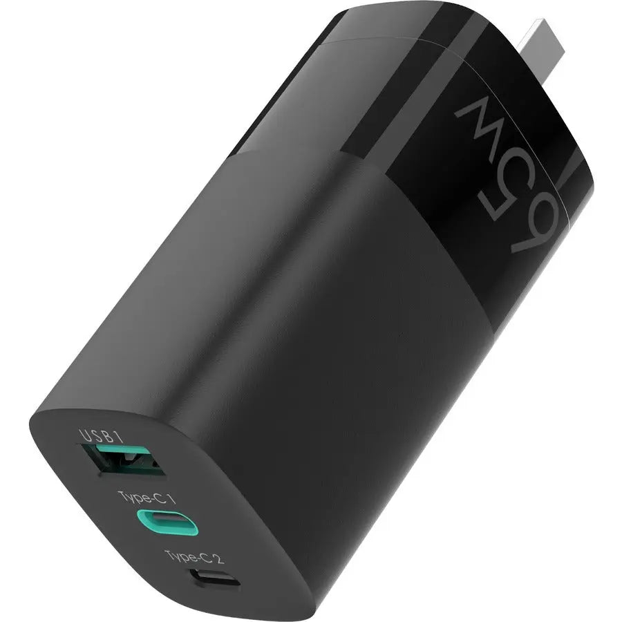 4XEM 65W GaN Power Delivery Wall Charger with 2 USB-C and 1 USB-A Ports