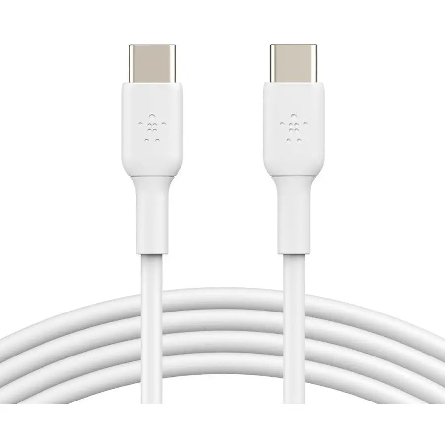 Belkin BoostCharge USB-C to USB-C Cable (2m / 6.6ft, White) for Fast Charging and Data Transfer