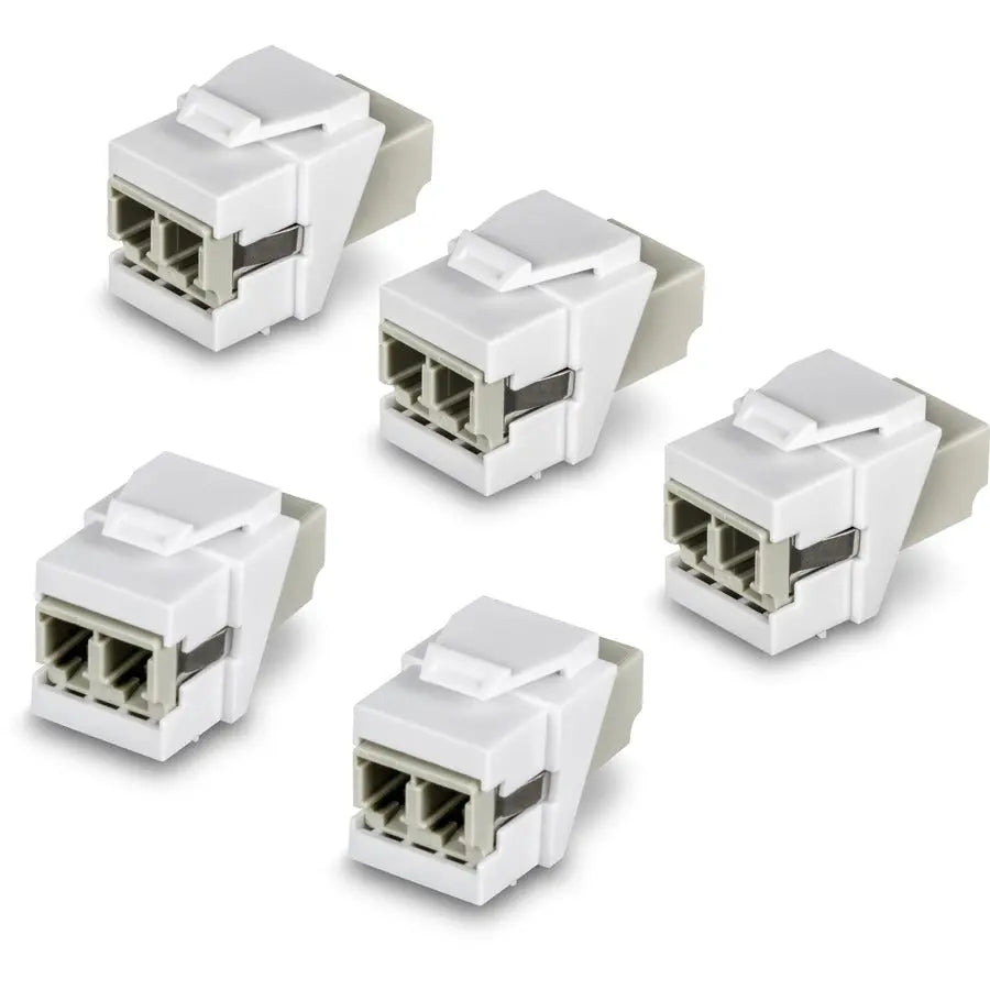 TRENDnet TC-K05LC LC Duplex Fiber Optic Keystone Coupler Jacks – 5-Pack for High-Speed Fiber Networks