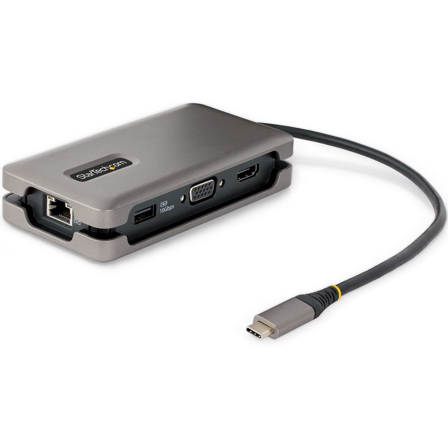 StarTech.com DKT31CVHPD3 USB-C Multiport Docking Station with HDMI 4K, VGA, 3-Port USB Hub, Gigabit Ethernet, 100W Power Delivery, Space Gray