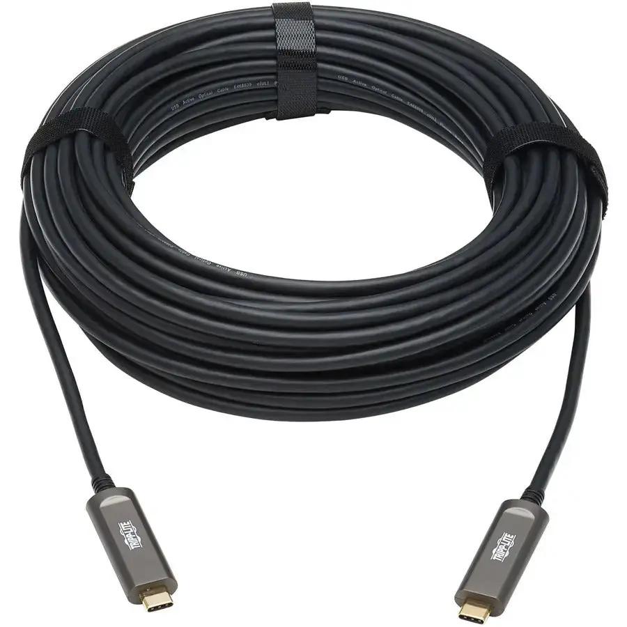 Eaton Tripp Lite Series USB 3.2 Gen 2 Fiber Active Optical Cable (M/M) - 10 ft. Plenum-Rated USB-C to USB-C Data Cable by Eaton Corporation