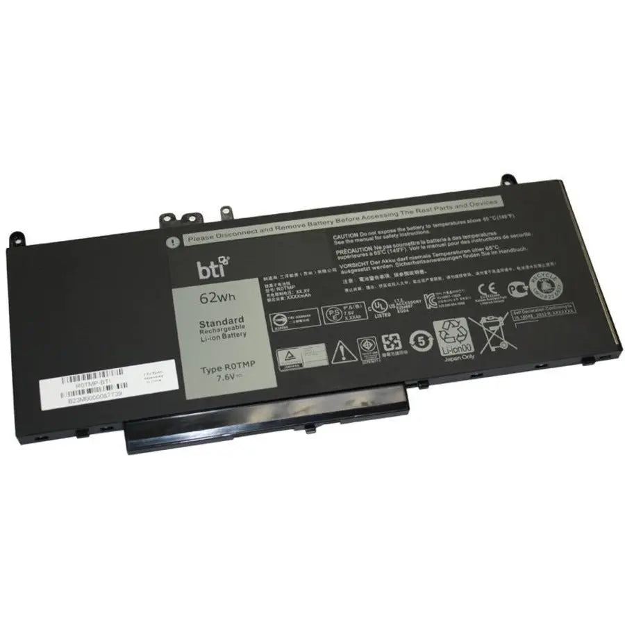 BTI R0TMP-BTI 7.6V 62Wh Lithium-Ion Battery for Dell Latitude E5450 & E5550