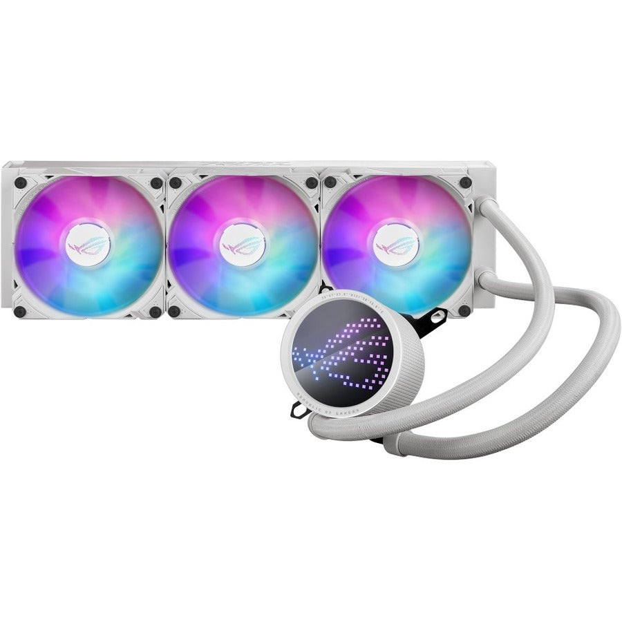 ASUS ROG Ryuo III 360 ARGB White Edition Liquid CPU Cooler with Anime Matrix Display and ROG ARGB Fans