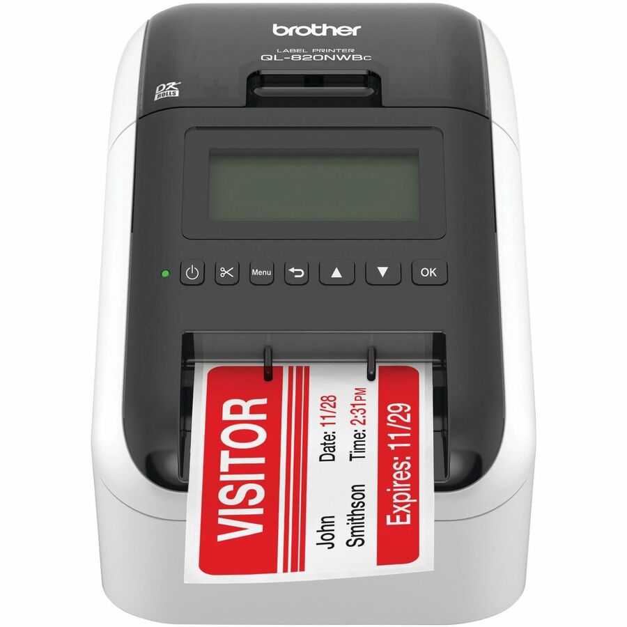 Brother QL-820NWBC Ultra Flexible Wireless Label Printer with Color Printing and Mobile Connectivity