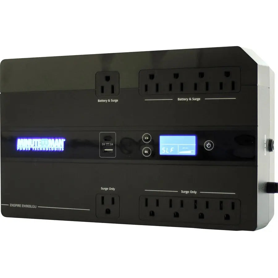 Minuteman Enspire-G EN900LGU 900VA Compact UPS for Desktop and Wall Mounting