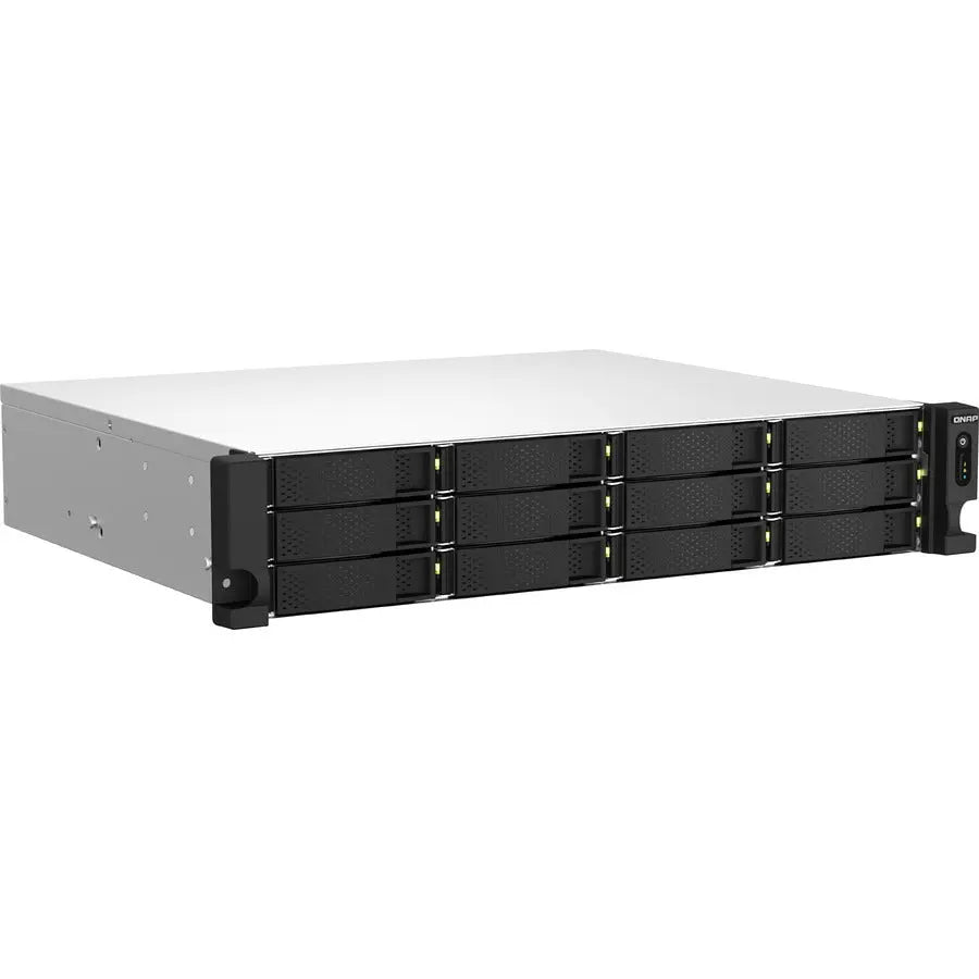 QNAP TS-1264U-RP-8G Rackmount NAS with 12 Bays, Dual 2.5GbE & PCIe Expandability