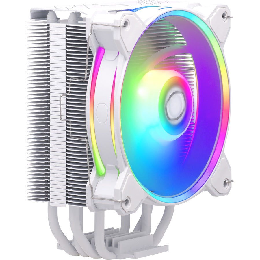 Cooler Master Hyper 212 Halo White CPU Air Cooler with ARGB Lighting and White Finish