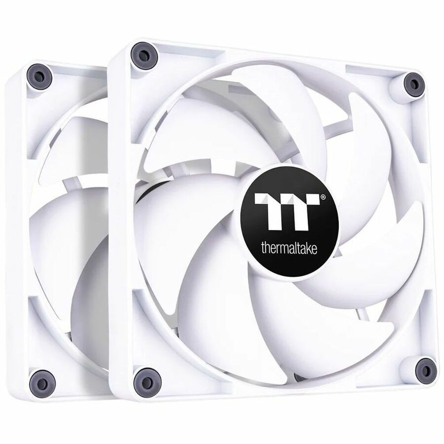 Thermaltake CT120 White PC Cooling Fan (2-Pack) – Efficient 2000 RPM Computer Fans with Hydraulic Bearings and Daisy-Chain Design