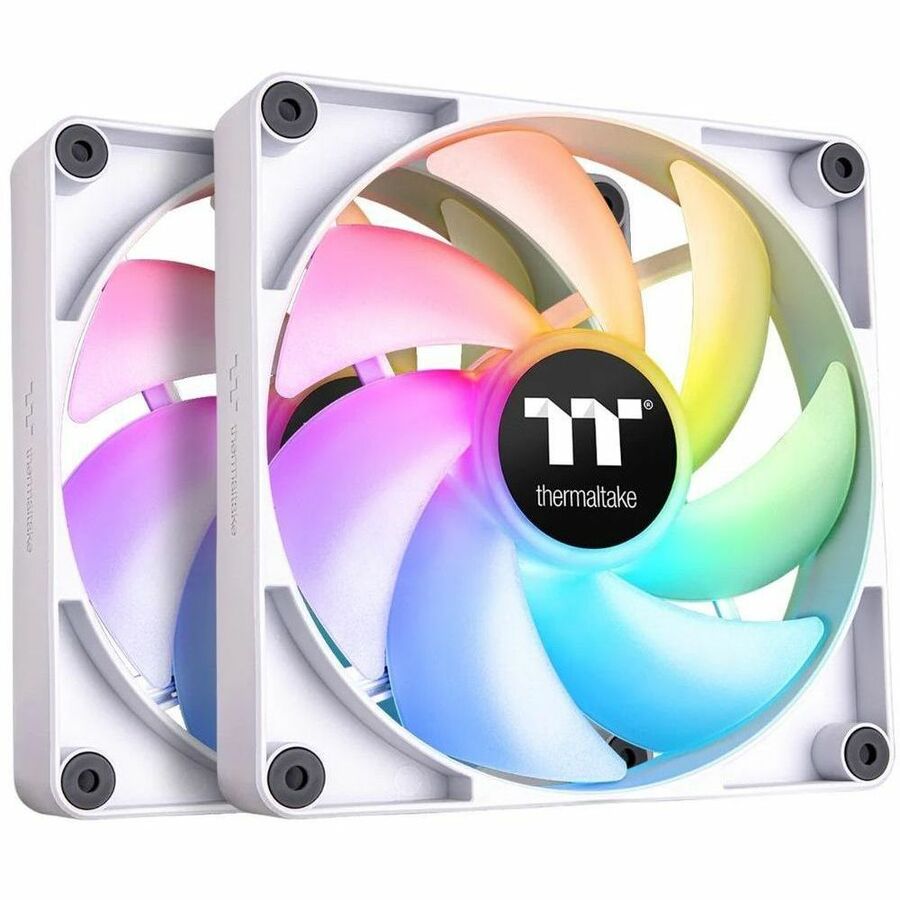 Thermaltake CT120 ARGB Sync PC Cooling Fan White (2-Fan Pack) – High-Performance RGB Fans for Custom PC Builds