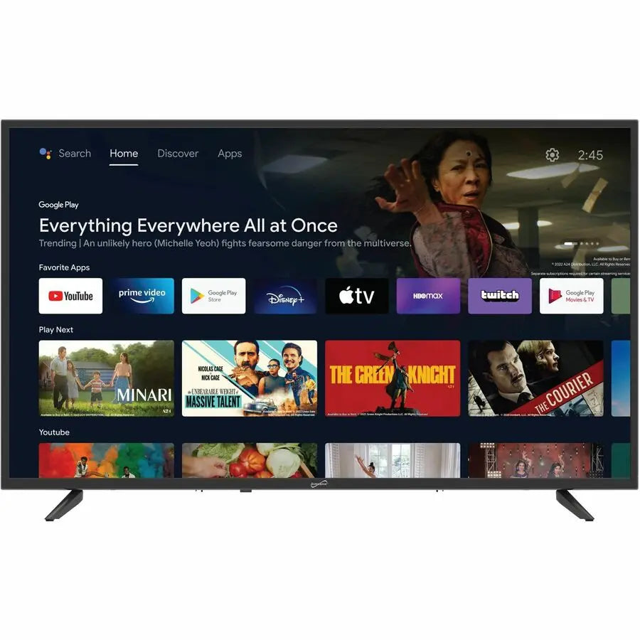 Supersonic 43-inch Smart LED HDTV with Google Assistant and Full HD Resolution