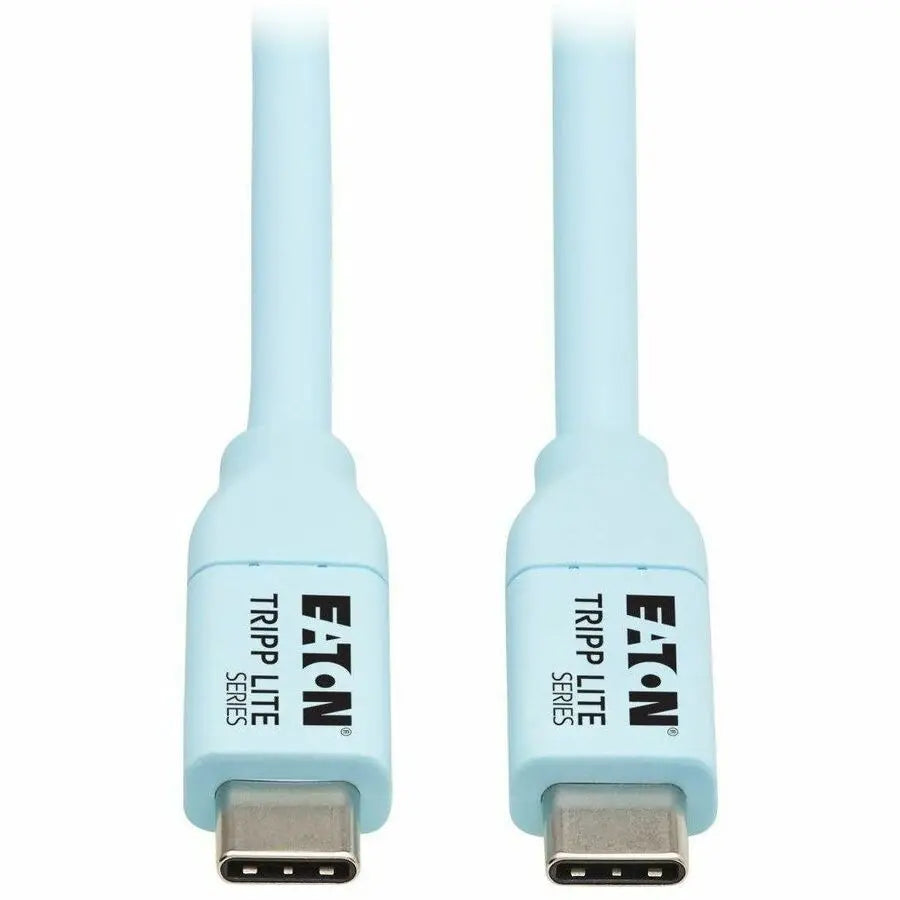 Eaton Tripp Lite Series Safe-IT USB-C to USB-C Cable (6 ft, Light Blue) with 240W Power Delivery and Anti-bacterial Protection